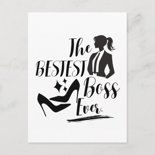 Der beste Lady Boss Postkarte (Vorderseite)