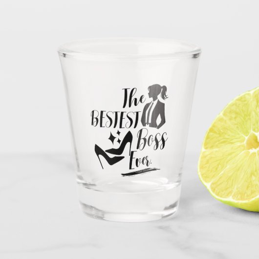 Der beste Lady Boss Schnapsglas (Vorderseite)