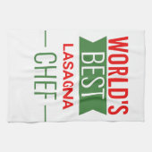 Der beste Lasagna-Koch der Welt - Rot-Grün Geschirrtuch (Horizontal)