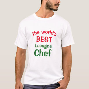 Der beste Lasagna-Koch    der Welt - Rot-Weiß T-Shirt