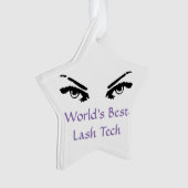 Der beste Lash-Techniker der Welt Ornament (Vorderseite)