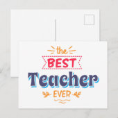 Der beste Lehrer aller Zeiten Postkarte (Vorne/Hinten)