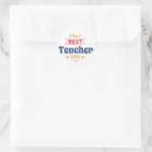Der beste Lehrer aller Zeiten Runder Aufkleber (Tasche)