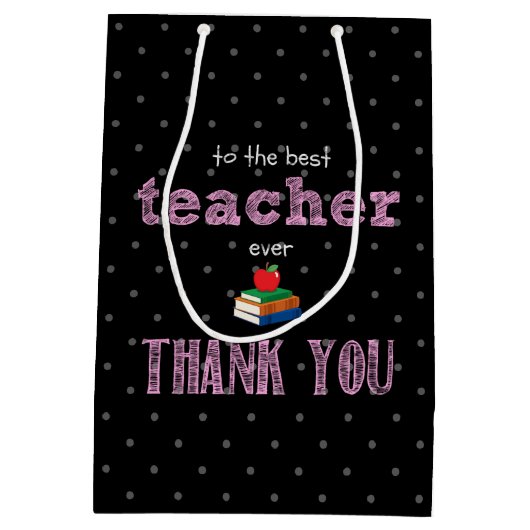 der beste Lehrer, danke Mittlere Geschenktüte (Rückseite)