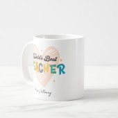 Der beste Lehrer der personalisierten Welt Kaffeetasse (Vorderseite Links)