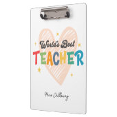 Der beste Lehrer der personalisierten Welt Klemmbrett (Links)