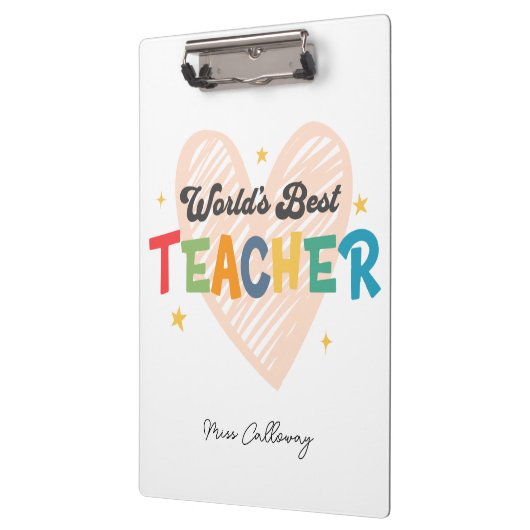 Der beste Lehrer der personalisierten Welt Klemmbrett (Links)