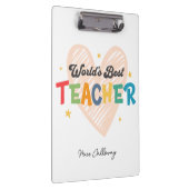 Der beste Lehrer der personalisierten Welt Klemmbrett (Rechts)