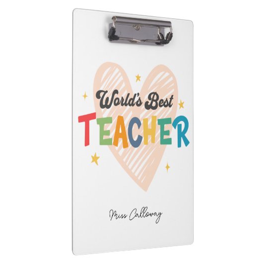 Der beste Lehrer der personalisierten Welt Klemmbrett (Rechts)