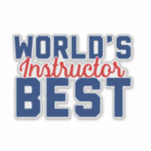 Der beste Lehrer der Welt Aufkleber (Vorderseite)