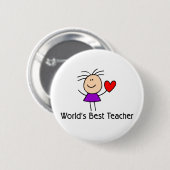 Der beste Lehrer der Welt Button (Vorne & Hinten)
