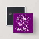 Der beste Lehrer der Welt Button (Vorne & Hinten)