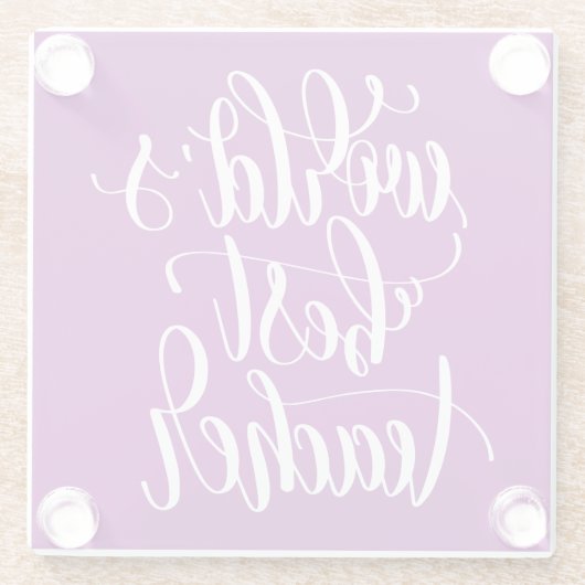 Der beste Lehrer der Welt Glasuntersetzer (Rückseite)