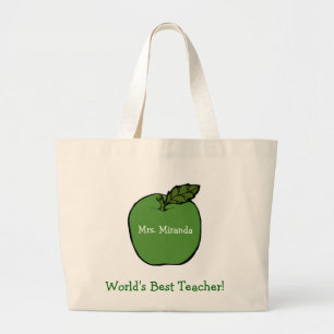 Der beste Lehrer der Welt (grün) Jumbo Stoffbeutel