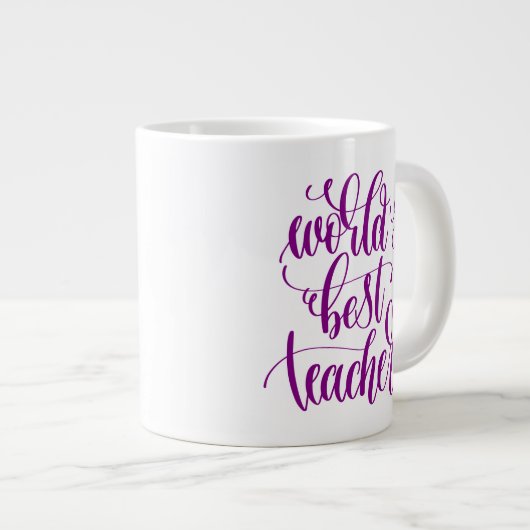 Der beste Lehrer der Welt Jumbo-Tasse (Vorderseite Rechts)