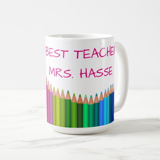 Der beste Lehrer der Welt Kaffeetasse (VorderseiteRechts)