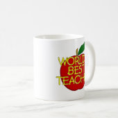 Der beste Lehrer der Welt Kaffeetasse (VorderseiteRechts)