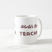 Der beste Lehrer der Welt Kaffeetasse (VorderseiteRechts)