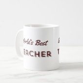 Der beste Lehrer der Welt Kaffeetasse (Vorderseite Links)