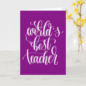 Der beste Lehrer der Welt Karte (Gelbe Blume)