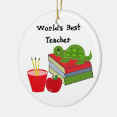 Der beste Lehrer der Welt Keramik Ornament (Links)