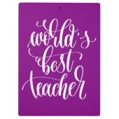 Der beste Lehrer der Welt Klemmbrett (Rückseite)