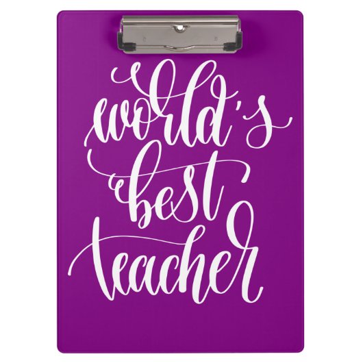 Der beste Lehrer der Welt Klemmbrett (Vorderseite)