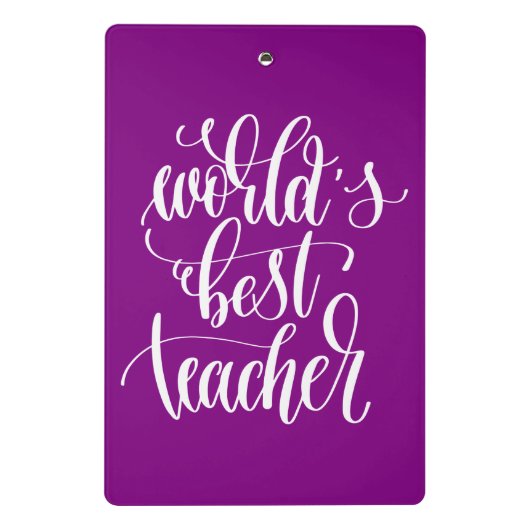 Der beste Lehrer der Welt Mini Klemmbrett (Rückseite)