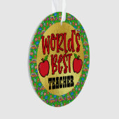 Der beste Lehrer der Welt Ornament (Vorderseite)