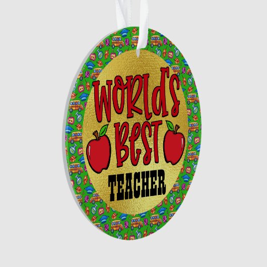 Der beste Lehrer der Welt Ornament (Vorderseite)