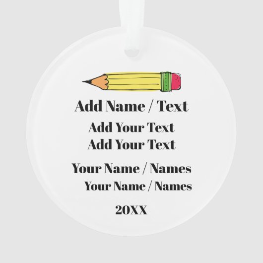 Der beste Lehrer der Welt Ornament (Rückseite)