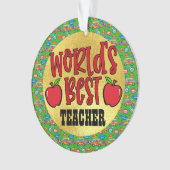 Der beste Lehrer der Welt Ornament (Vorderseite)