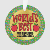 Der beste Lehrer der Welt Ornament (Vorderseite)
