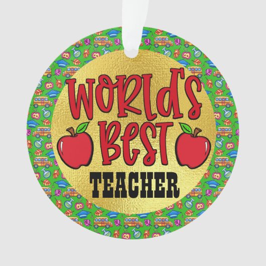 Der beste Lehrer der Welt Ornament (Vorderseite)