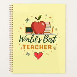 Der beste Lehrer der Welt - Personalisiertes Namen Planer