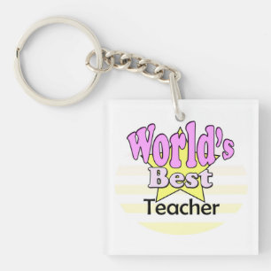 Der beste Lehrer der Welt (pink) Schlüsselanhänger