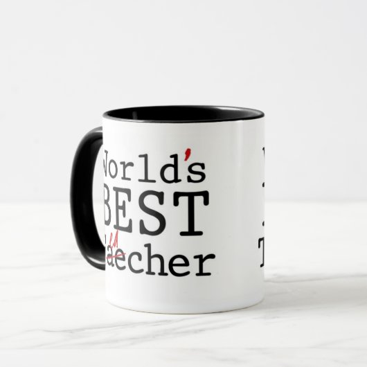 DER BESTE LEHRER DER WELT - Tasse (Vorderseite Links)