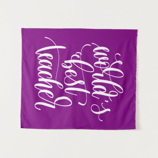 Der beste Lehrer der Welt Wandteppich (Vorderseite (Horizontal))