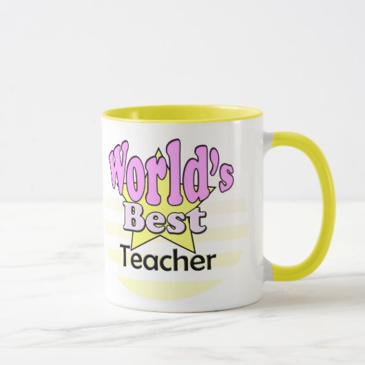Der beste Lehrer der Welt (weiblich) Tasse (Rechts)