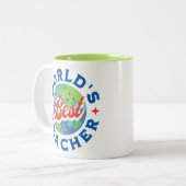 Der beste Lehrer der Welt Zweifarbige Tasse (Vorderseite Links)