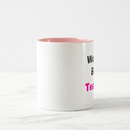 Der beste Lehrer der Welt Zweifarbige Tasse (Mittel)