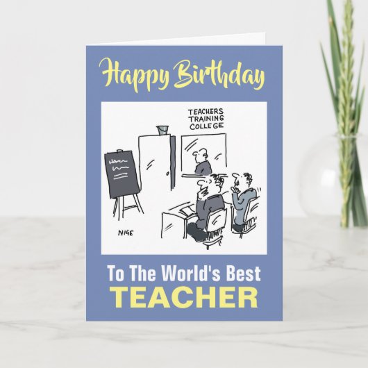 Der beste Lehrer des Wortes - Happy Birthday Karte (Vorderseite)