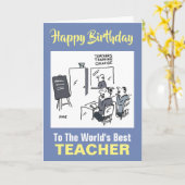 Der beste Lehrer des Wortes - Happy Birthday Karte (Gelbe Blume)