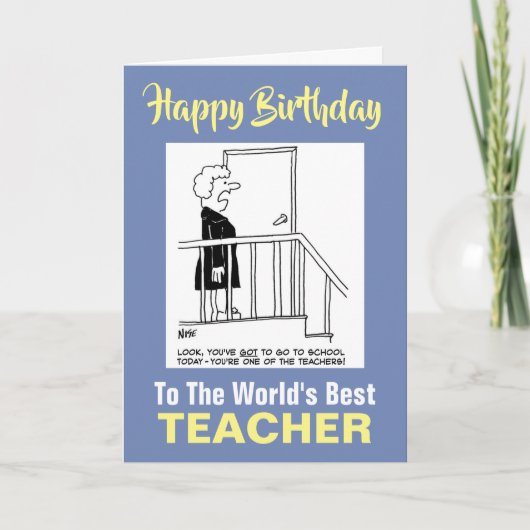 Der beste Lehrer des Wortes - Happy Birthday Karte (Vorderseite)
