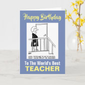 Der beste Lehrer des Wortes - Happy Birthday Karte (Gelbe Blume)