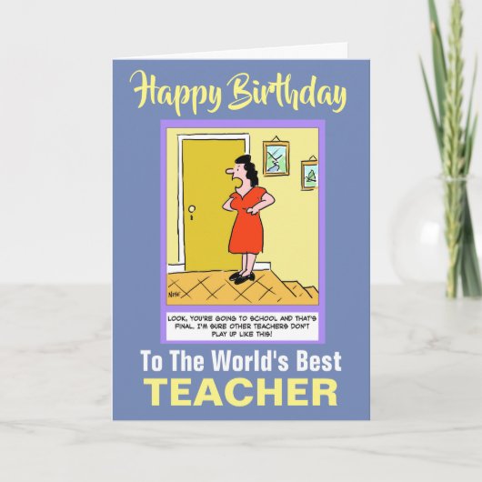 Der beste Lehrer des Wortes - Happy Birthday Karte (Vorderseite)