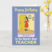 Der beste Lehrer des Wortes - Happy Birthday Karte (Gelbe Blume)