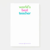 Der beste Lehrer-Editor der Welt Post-it Klebezettel (Vorderseite)