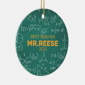 Der beste Lehrer für benutzerdefinierte Mathematik Keramik Ornament (Rechts)