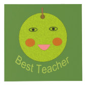 Der beste Lehrer Happy Apple Custom Foto Cube Würfel (Vorderseite)